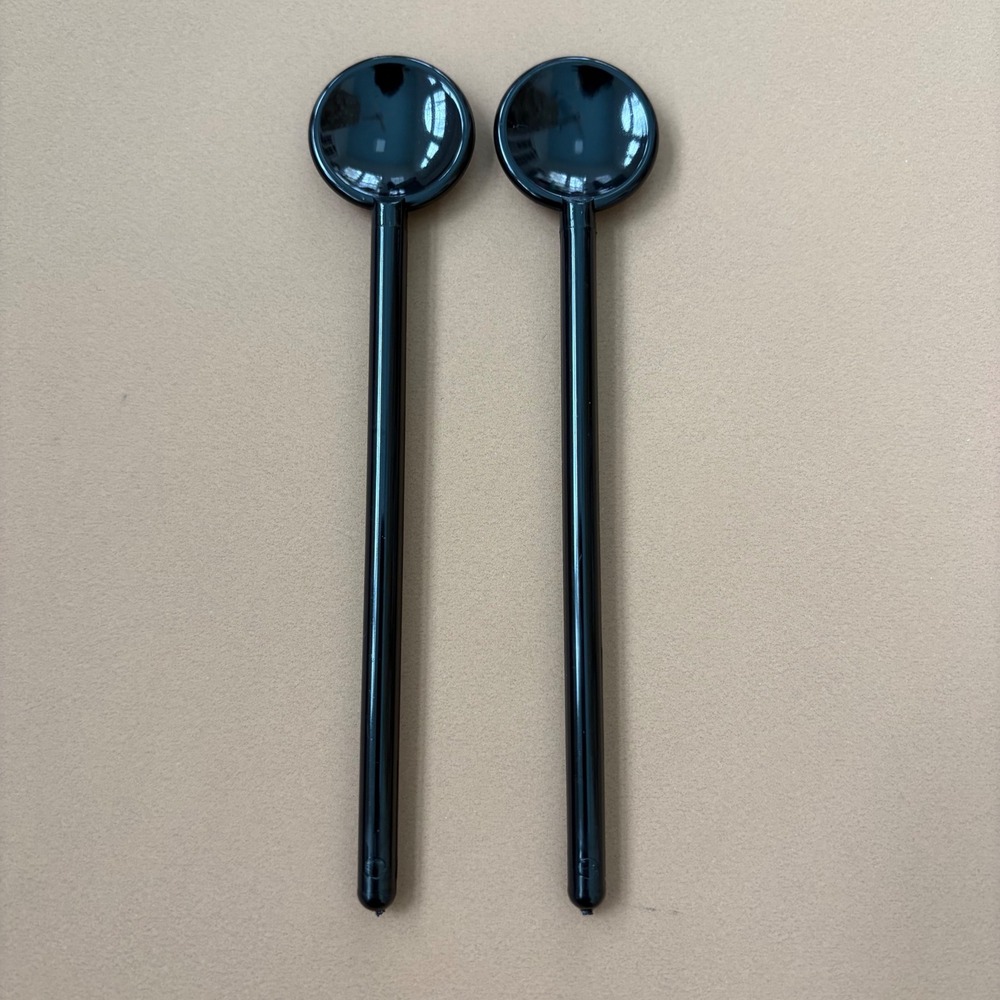 Bodum Swiss Made Black‎ Long Handle Spoon Set of 2 Espresso Demitasse Coffee